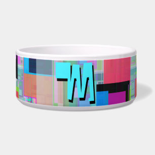 Écuelle Monogramme géométrique coloré inspiré des années 9