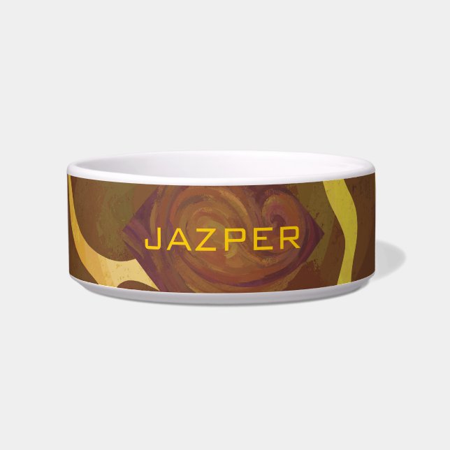 Écuelle Monogramme Giraffe Brown, Impression Jaune (Devant)