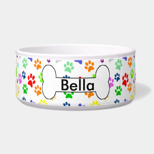 Écuelle Monogramme Motif de pattes pour animaux de compagn
