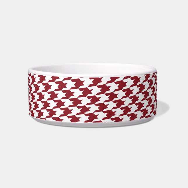 Écuelle Monogramme rouge et blanc Houndstooth Petit bol de (Droite)