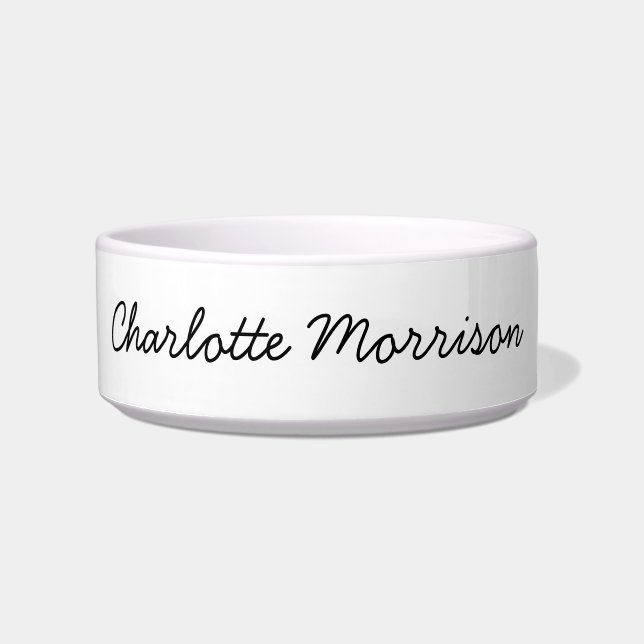 Écuelle Monographie de texte de script personnalisé blanc  (Devant)