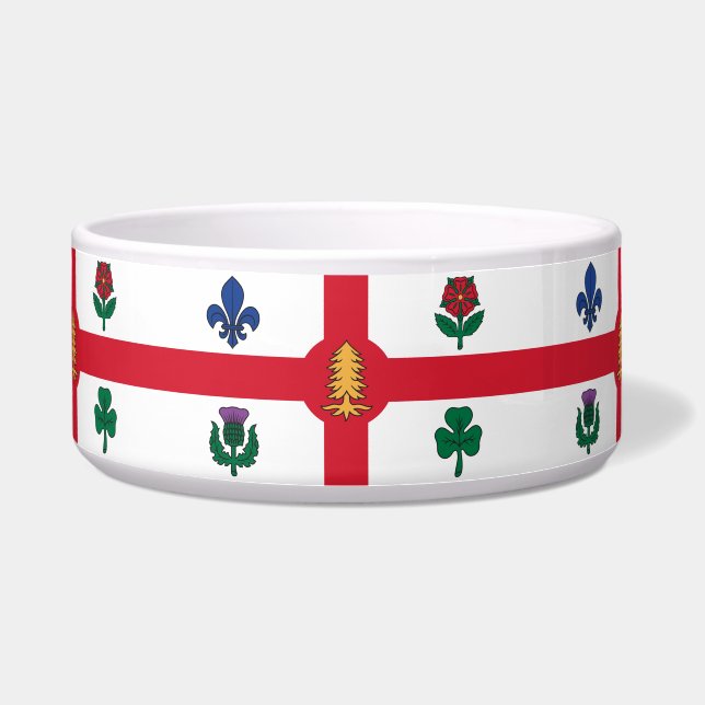 Écuelle Montreal Flag on Pet Bowl (Devant)
