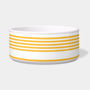 Écuelle Motif à cinq bandes jaune et blanc ensoleillé