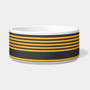 Écuelle Motif à cinq bandes Sunny jaune et charbon de bois