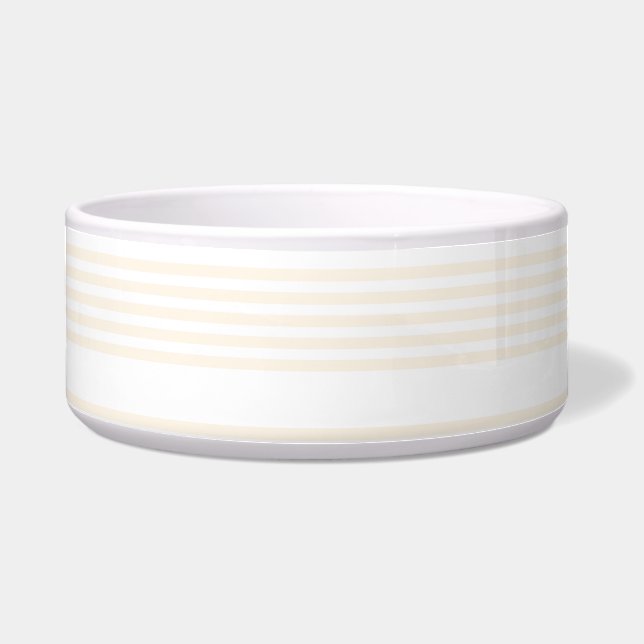 Écuelle Motif à cinq rayures beige et blanc (Devant)