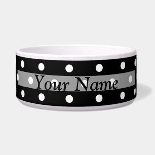 Écuelle Motif à points de polka noir