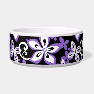 ÉCUELLE MOTIF ALOHA HAWAI NOIR/VIOLET