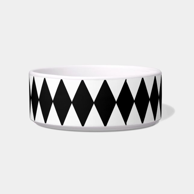 Écuelle Motif arlequin noir et blanc (Devant)