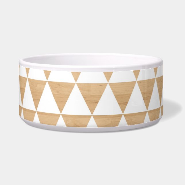 Écuelle Motif chic géométrique en bois tribal moderne des (Devant)