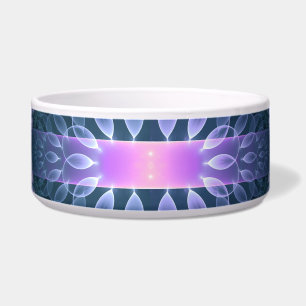 Écuelle Motif d'art fractal 3D turquoise violet rose