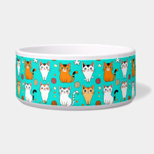 Écuelle Motif de chat mignon avec des chats colorés et des