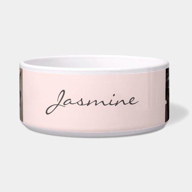 Écuelle Motif de collection photo moderne rose pâle (Devant)