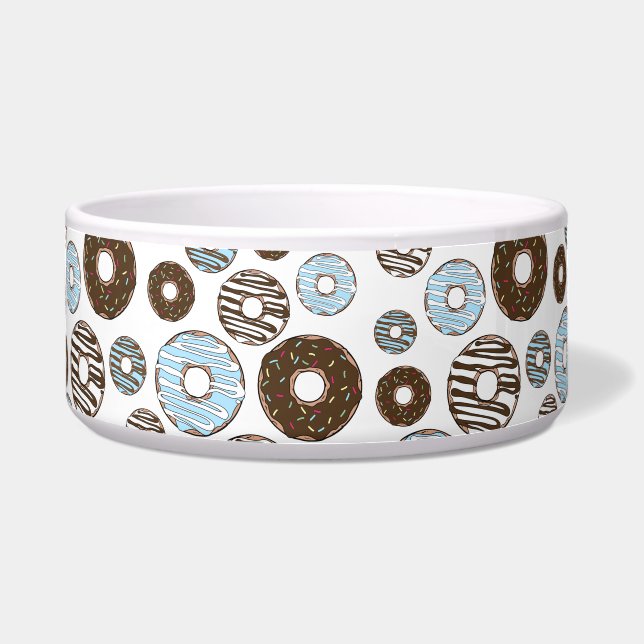 Écuelle Motif De Donuts, Donuts Bleus, Donuts Brown (Devant)