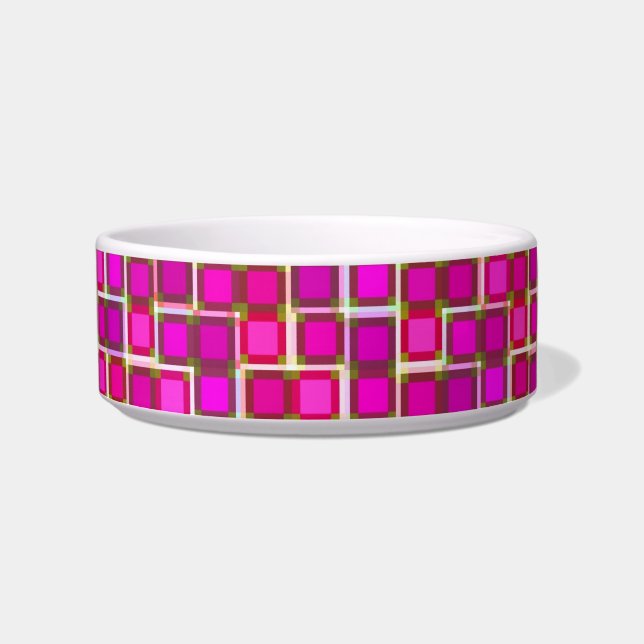 Écuelle Motif de mosaïque rose (Devant)