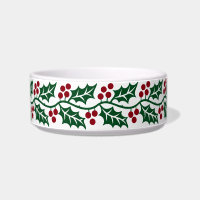 Motif de Noël avec Houx Vert et Baies Rouges