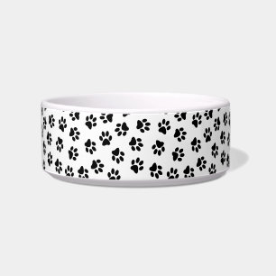 Écuelle Motif de pattes, pattes de chien, pattes noires