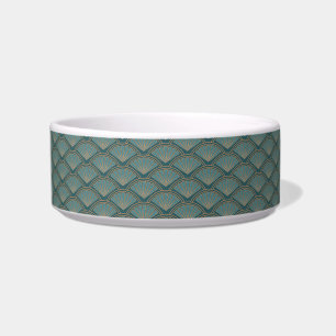 Écuelle Motif de style Art déco en bleu turquoise