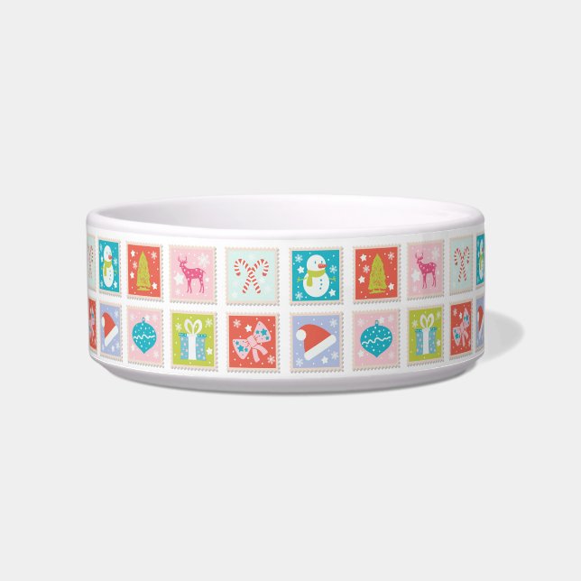 Écuelle Motif de timbres de Noël (Devant)