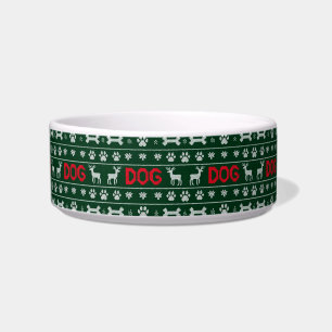 Écuelle Motif de tricot de pull de Noël — Chien