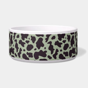 Écuelle Motif de vache vert noir et sauge Imprimer