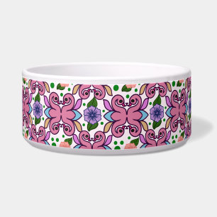Écuelle Motif floral d'oiseau folklorique fantaisiste