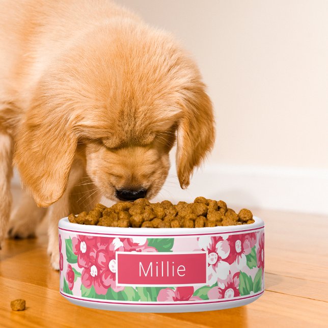 Écuelle Motif Floral Moderne Rose Chic (Créateur téléchargé)