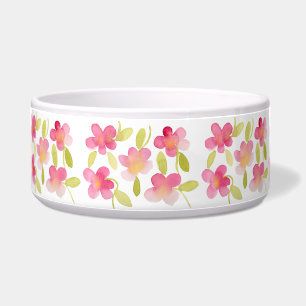 Écuelle Motif floral rose d'aquarelle