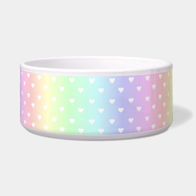 Écuelle Motif Pastel Rainbow Ombre Hearts (Devant)