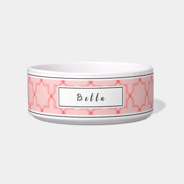 Écuelle Motif rose et blanc rose personnalisé (Devant)