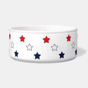 Écuelle Motif rouge, blanc et bleu étoilé
