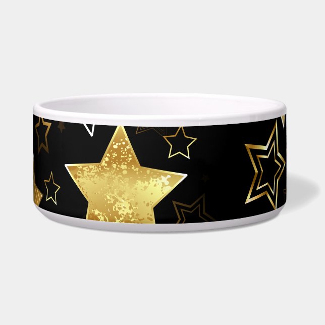 Écuelle Motif sans couture avec étoiles d'or (Devant)