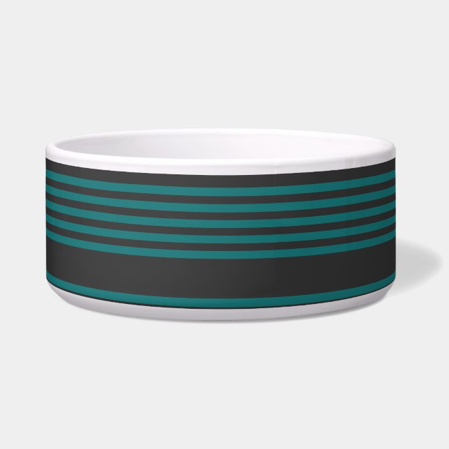 Écuelle motif turquoise et charbon de bois à cinq bandes (Devant)