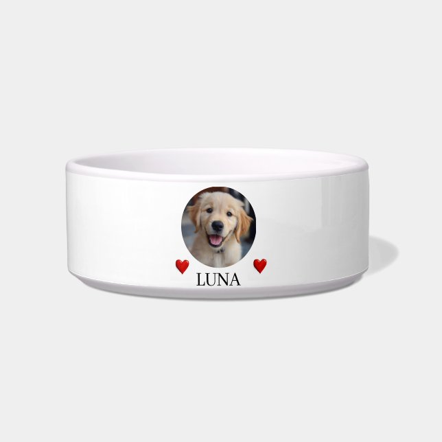 Écuelle My Dog’s Bowl – Personalized Photo & Name Pet Bowl (Devant)