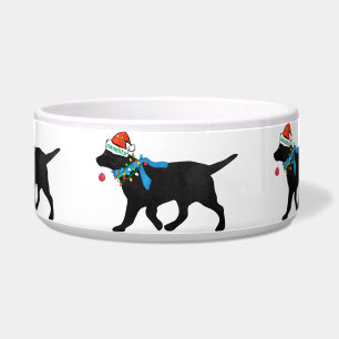 Écuelle Naughty, mais Nice Noir Labrador Noël
