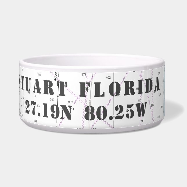 Écuelle Nautique Centre-Ville Stuart FL Latitude Longitude (Droite)
