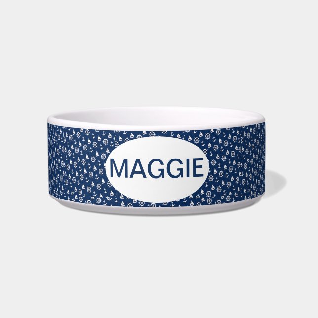 Écuelle Nautique Monogramme céramique poêle Bowl (Devant)