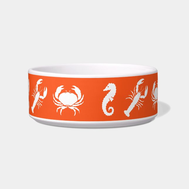 Écuelle Nautique Sea Animaux motifs homard crabe hippocamp (Devant)