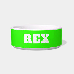 Écuelle Neon Green et White Nom moderne Animaux de compagn