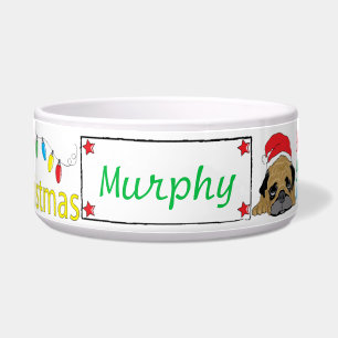 Écuelle Noël BullDoggy Pet Bowl Furry Little Xmas