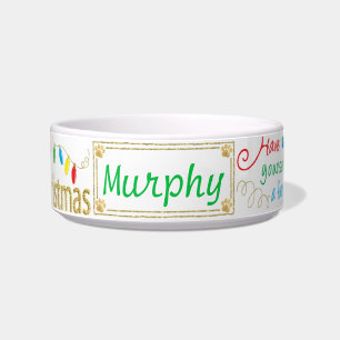 Écuelle Noel Chien de Noël Pet Bowl Furl Little Xmas/Med