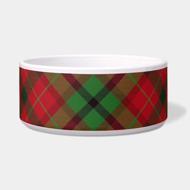 Écuelle Noël de fête de vacances de plaid de tartan (Devant)