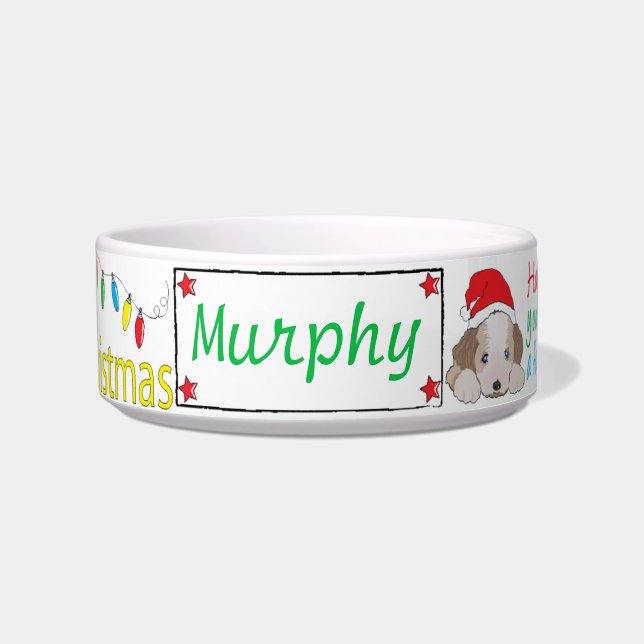 Écuelle Noëté Cuteness Pet Bowl Furry Little Xmas/Med (Devant)