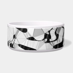 Écuelle Noir et blanc en mouvement Pet Bowl