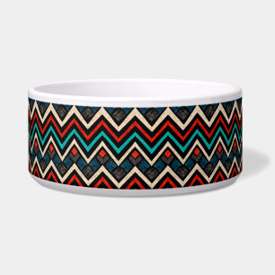 Écuelle Noir Rouge Turquoise Beige Aztèque Motif