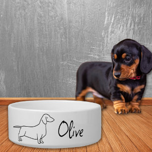 Écuelle Nom de bol pour chien teckel minimaliste