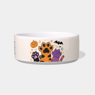 Écuelle Nom de chat personnalisé Halloween animal de compa