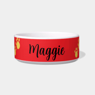 Écuelle Nom de compagnie personnalisé, empreinte de patte