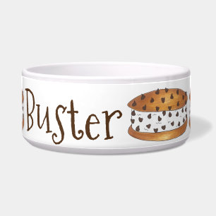 Écuelle Nom du chien personnalisé Ice Cream Cookie Sandwic