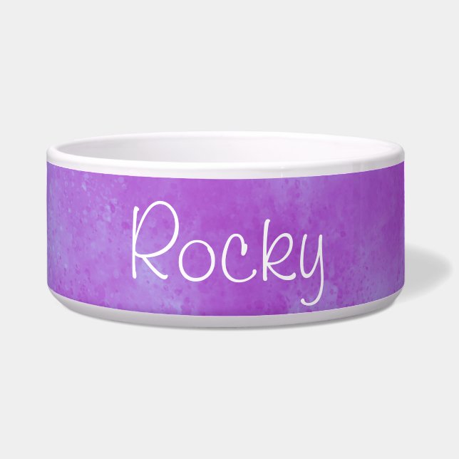 Écuelle Nom personnalisé DreamCloud Ceramic Pet Bowl (Devant)