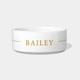 Écuelle Nom personnalisé Gold Script Simple Minimaliste An